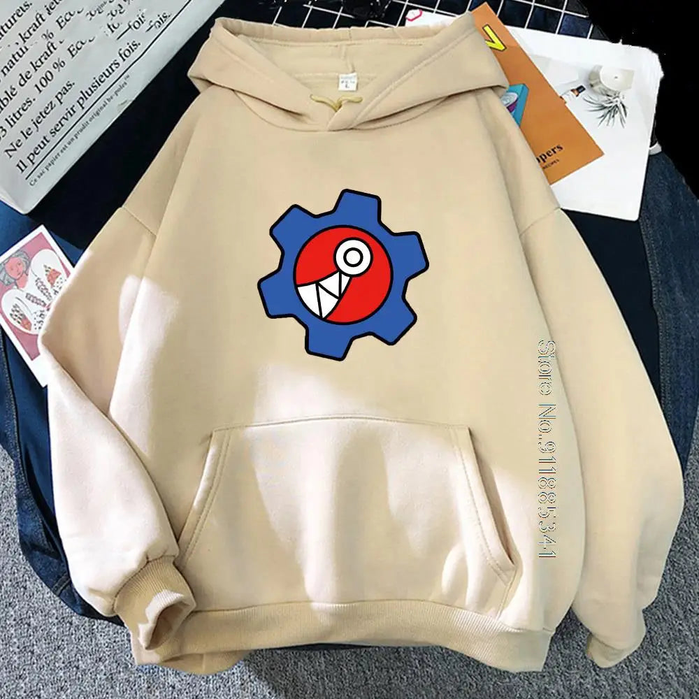 Yellow Graphic Long-Sleeve Pullover Hoodie