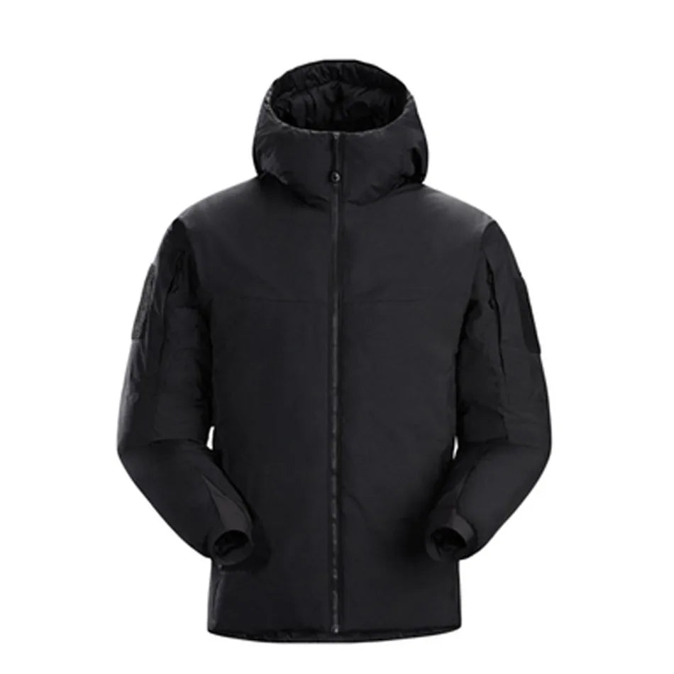 Hooded Long Sleeve Full Zip Outdoor Hiking Jacket with Pockets