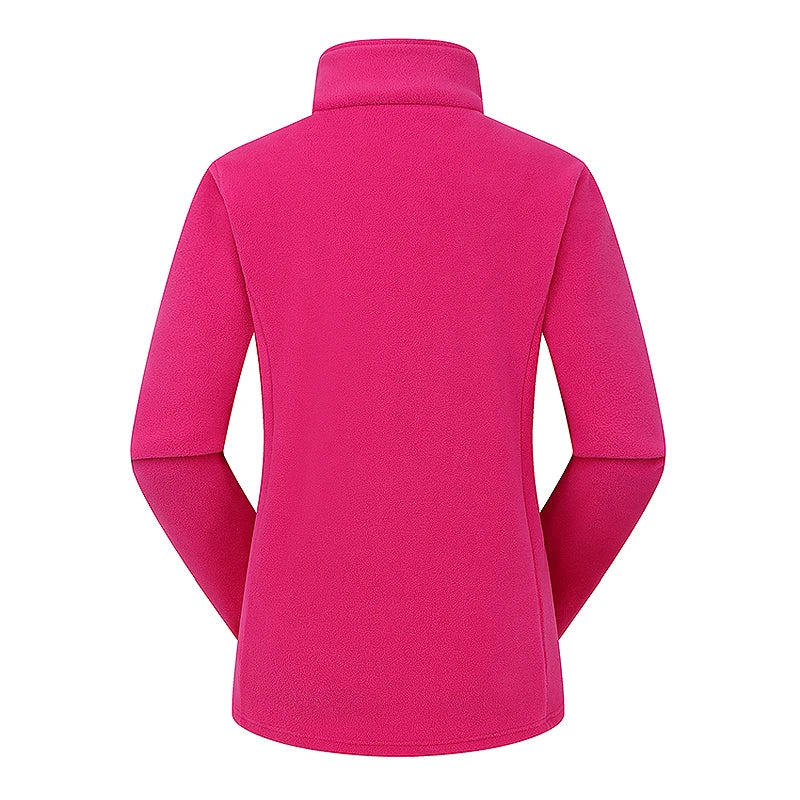 Long Sleeve Full Zip Fleece Outdoor Jacket with Pockets