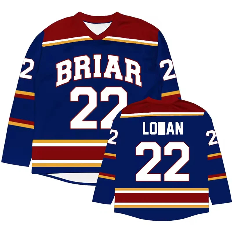 Briar University Number Graphic Long Sleeve Jersey For Sports Outfits