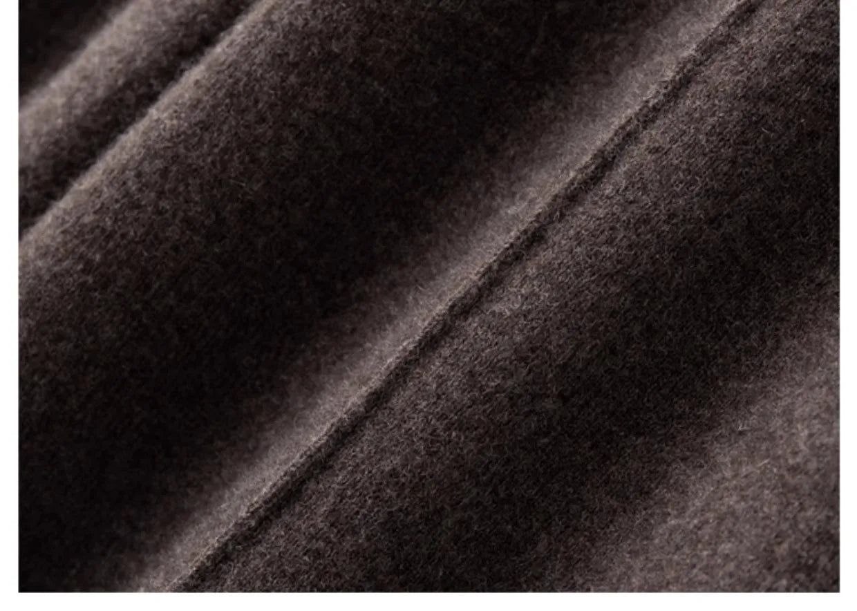 Wide-leg women's autumn winter cashmere high-waisted knitted straight-leg pants high-end casual outerwear loose drape long pants