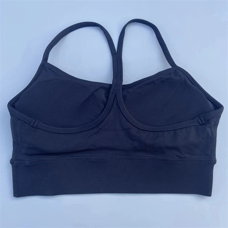 Women's Thin Strap Scoop Neck Sports Bra