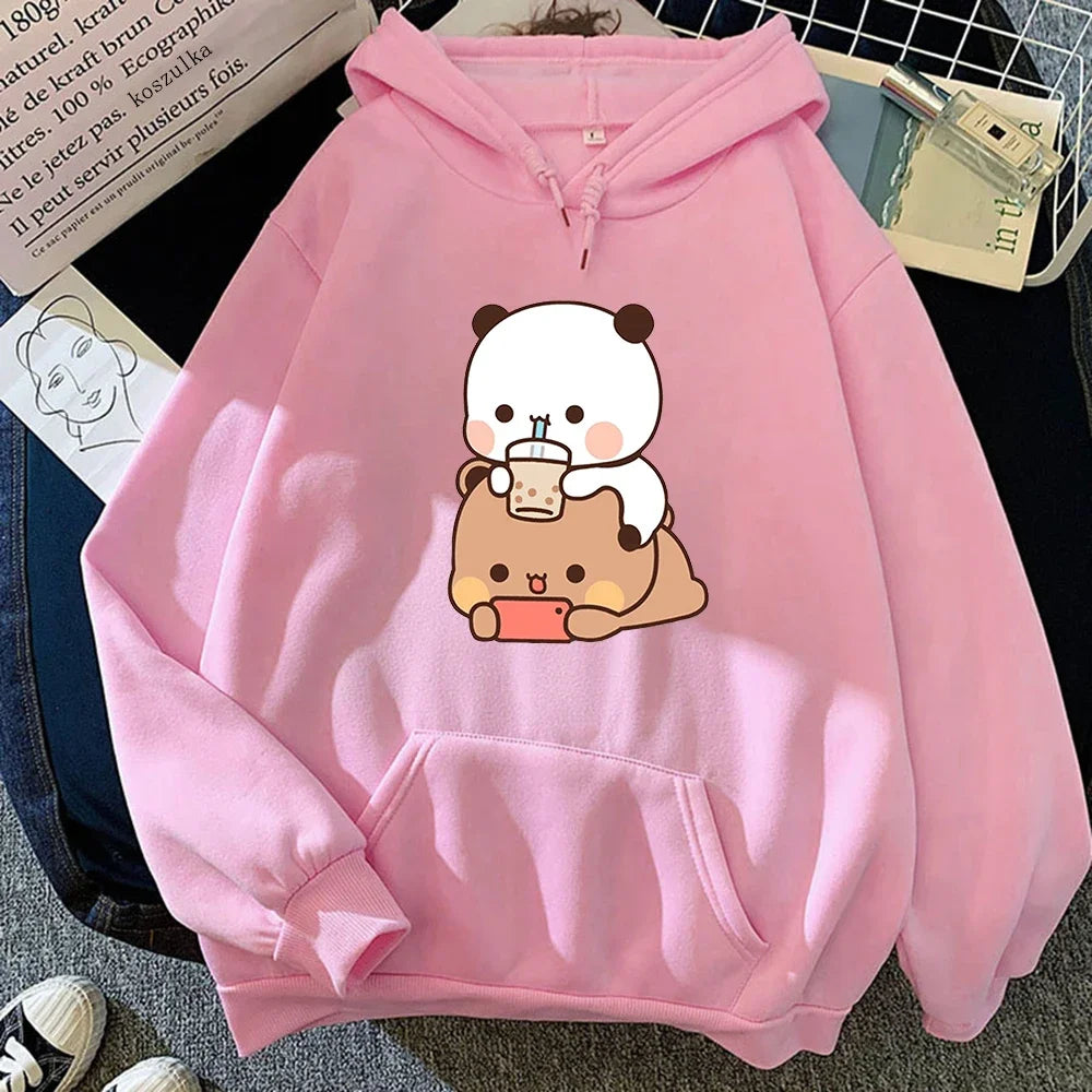 Cartoon Graphic Long Sleeve Pullover Casual Hoodie for Layering