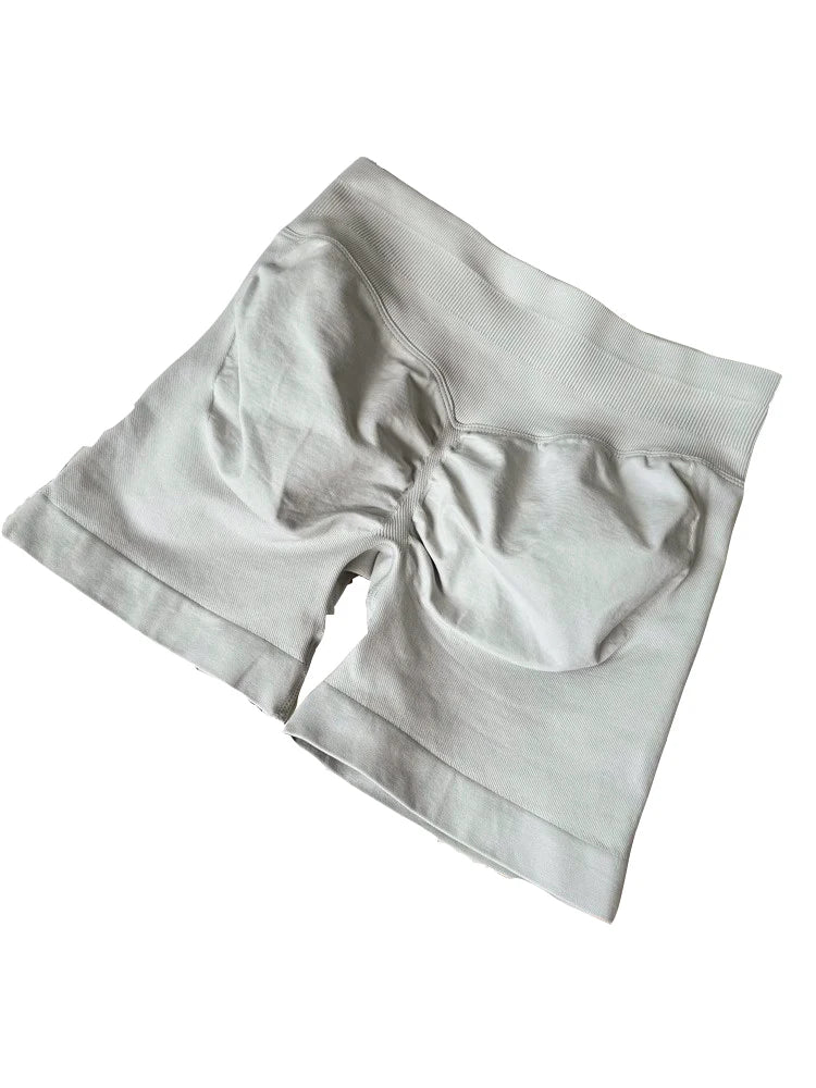 Women's Scrunch Back Nylon Blend Shorts for Yoga and Gym Training