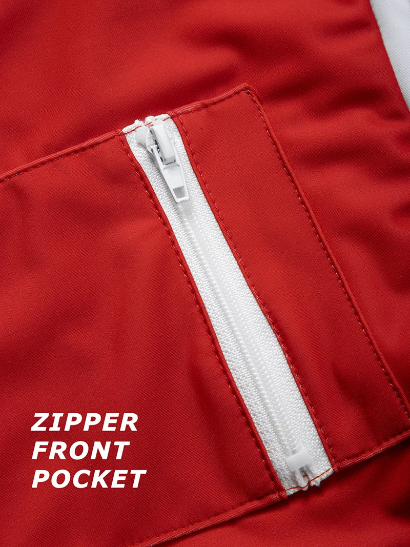 Men's Swim Shorts with Mesh Liner and Zipper Pocket for Beach and Pool Wear