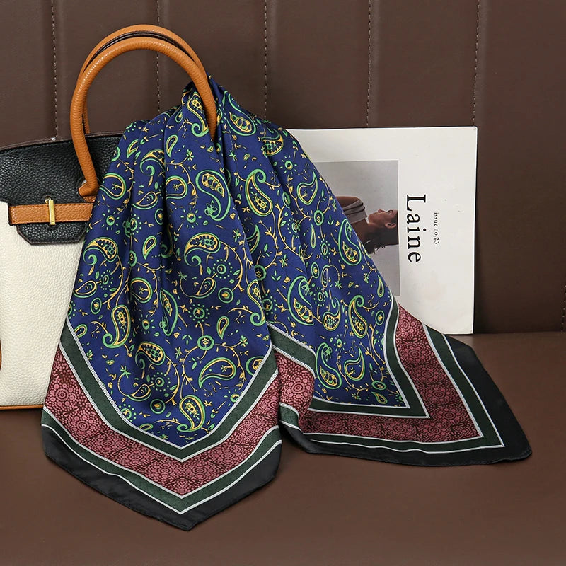 Printed Square Scarf with Floral and Graphic Pattern Options