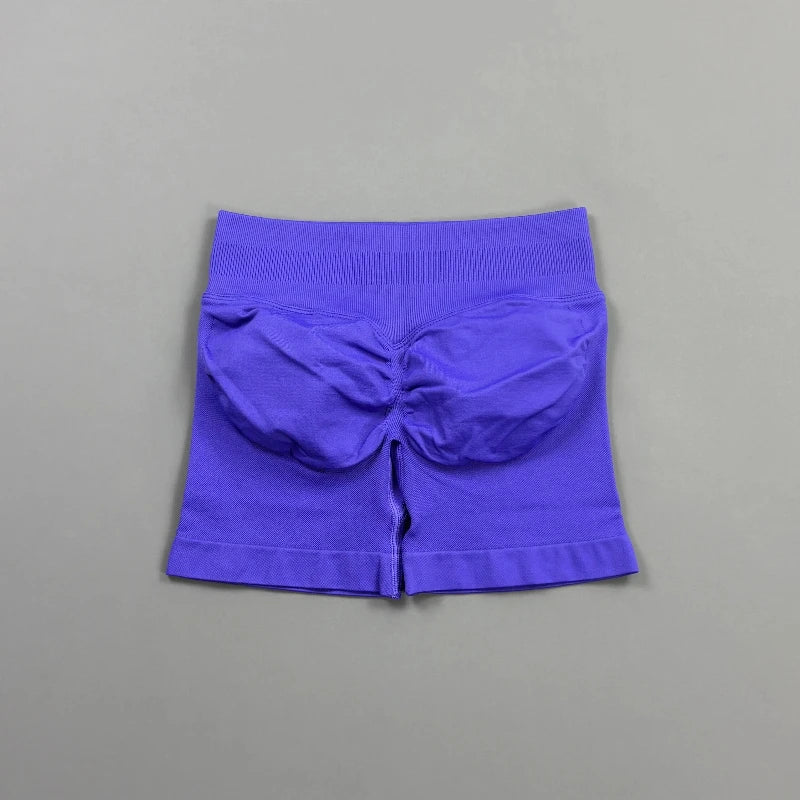 Women's High Waist Nylon Blend Scrunch Shorts for Gym Training