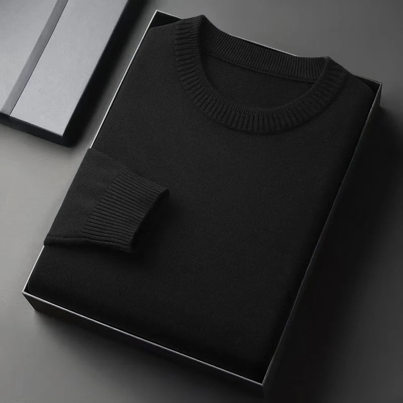 Men's Crew Neck Long Sleeve Knit Sweater