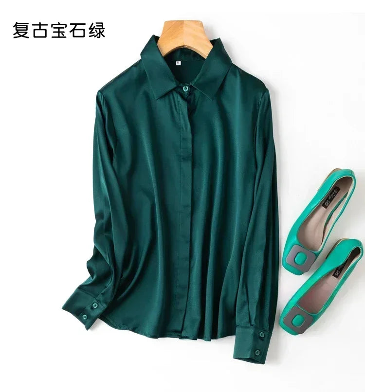 Women's Collared Long Sleeve Shirt