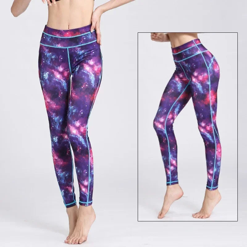 Women's Printed High-Waist Workout Leggings