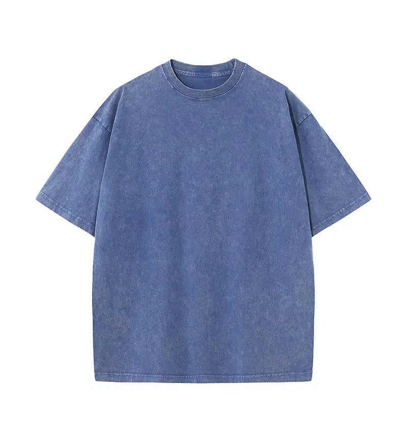 Solid Crew Neck Short Sleeve Loose Casual T Shirt