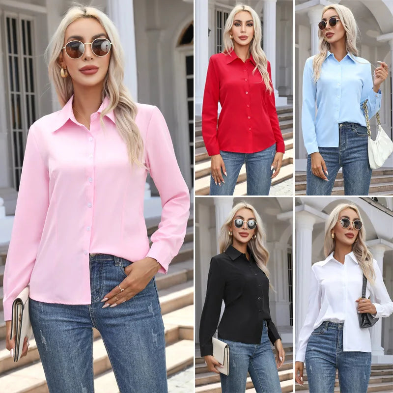 Women's Collared Long Sleeve Shirt