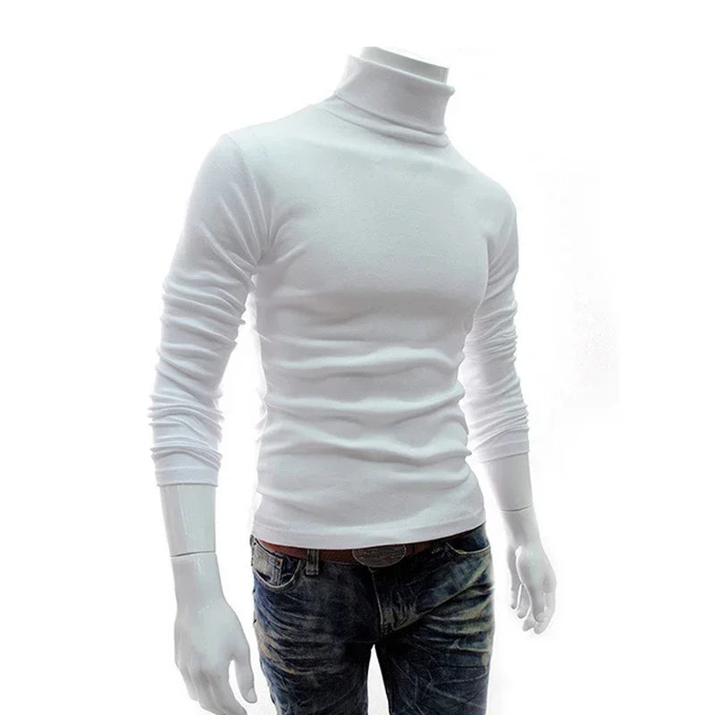 Men's Fitted Turtleneck Long Sleeve Sweater