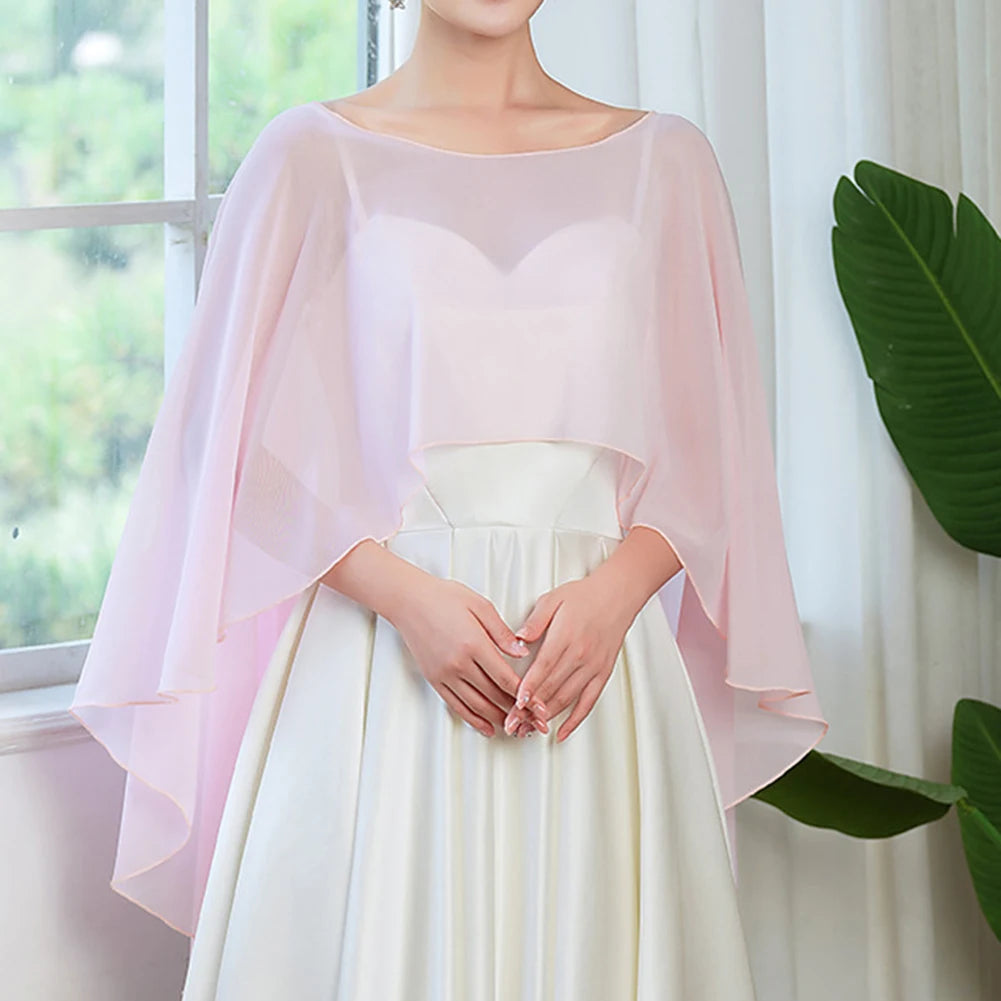 Sheer Flowing Drape Cape for Layering over Outfits