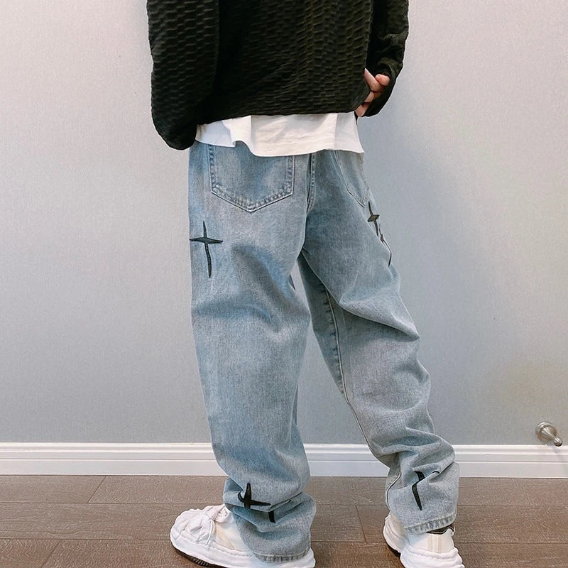 Men's Wide Leg Denim Jeans for Casual Everyday Wear