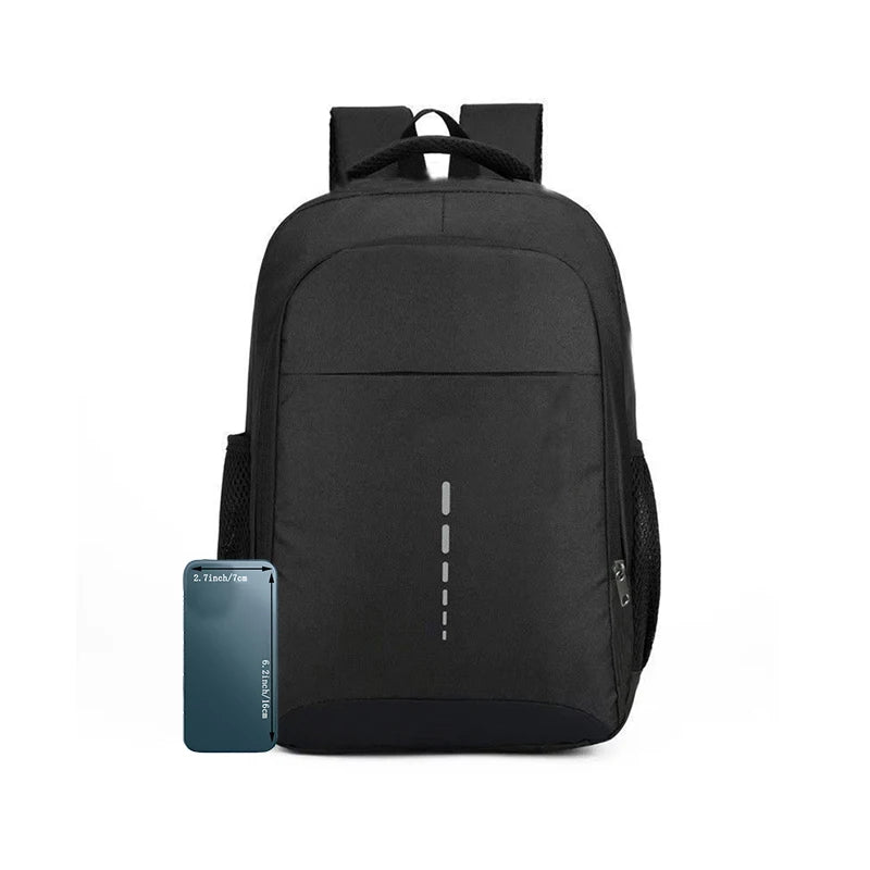 Plain Commuter Backpack with Front Zipper Pockets and Top Carry Handle