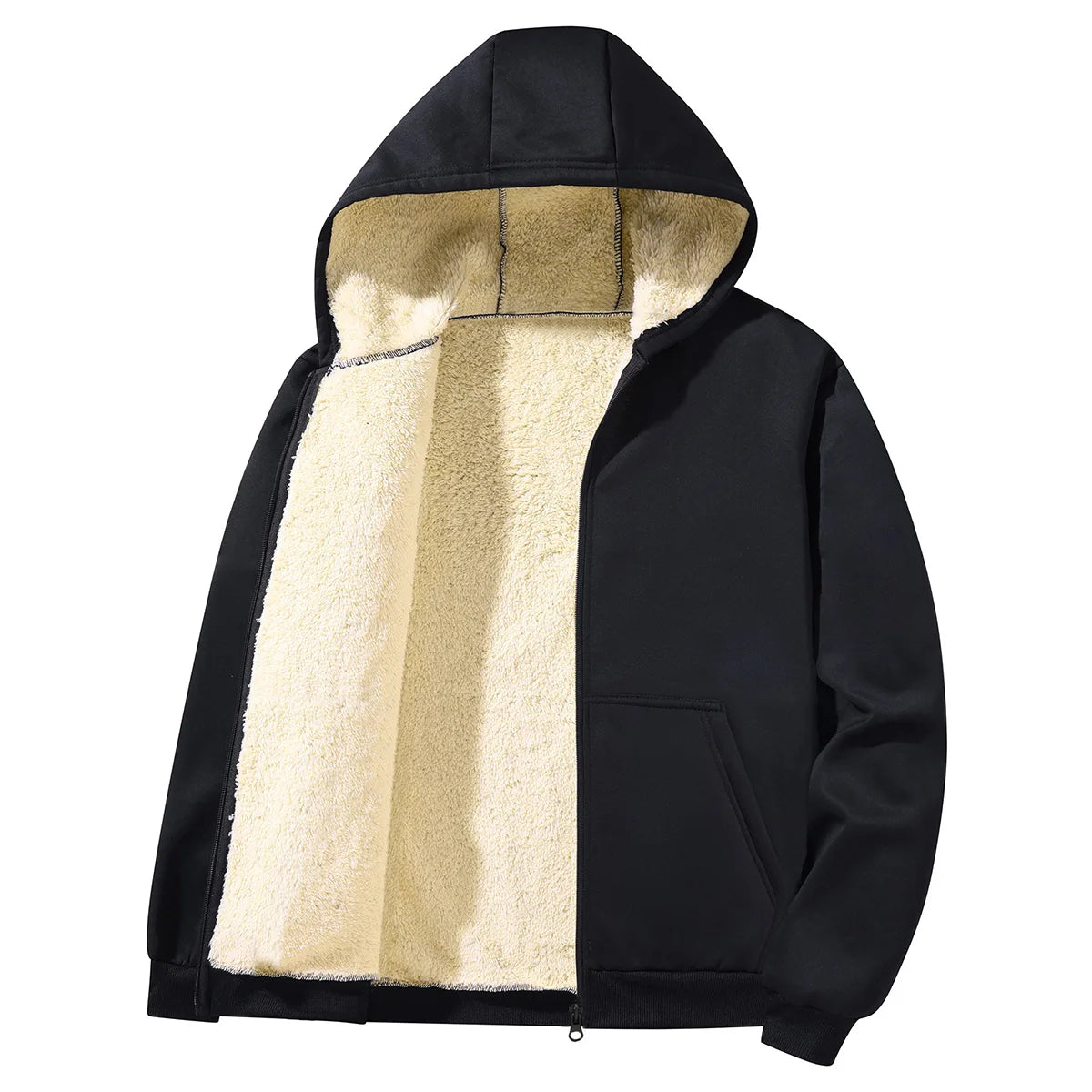 Men's Fleece Lined Zip Front Hoodie