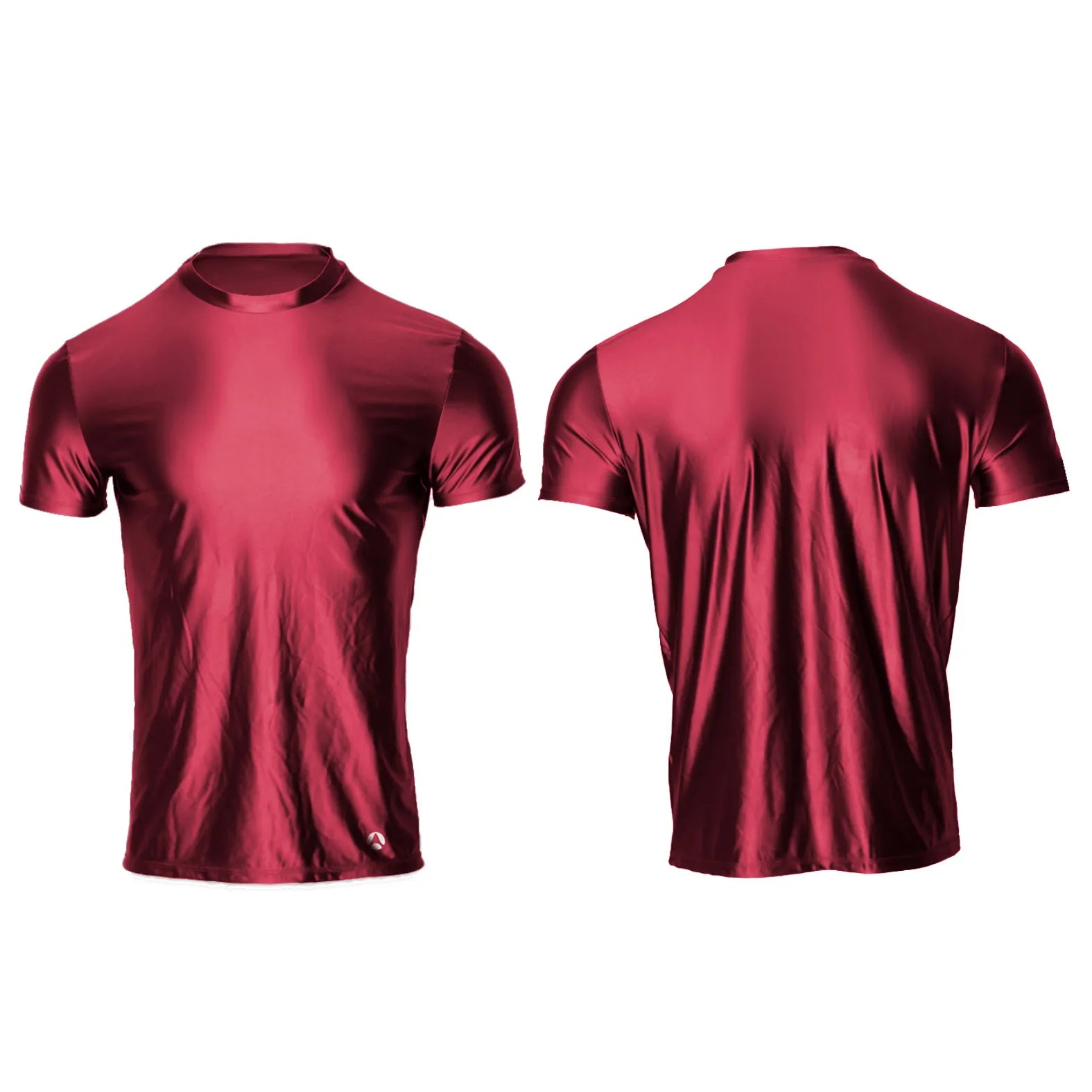 Men's Glossy Short Sleeve T-Shirt with Separate Bottom Options