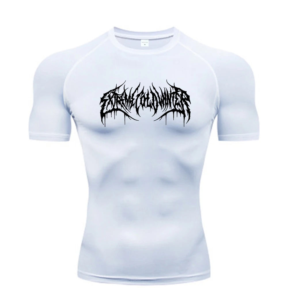 Fitted Crew Neck Short Sleeve Compression T Shirt