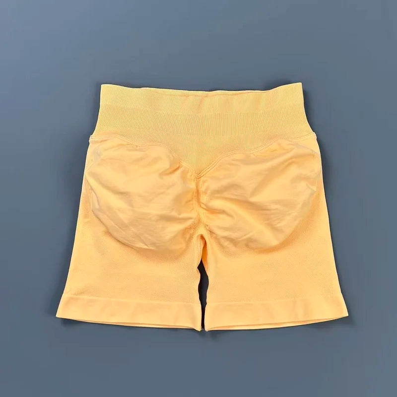 Women's High Waist Nylon Blend Scrunch Shorts for Gym Training