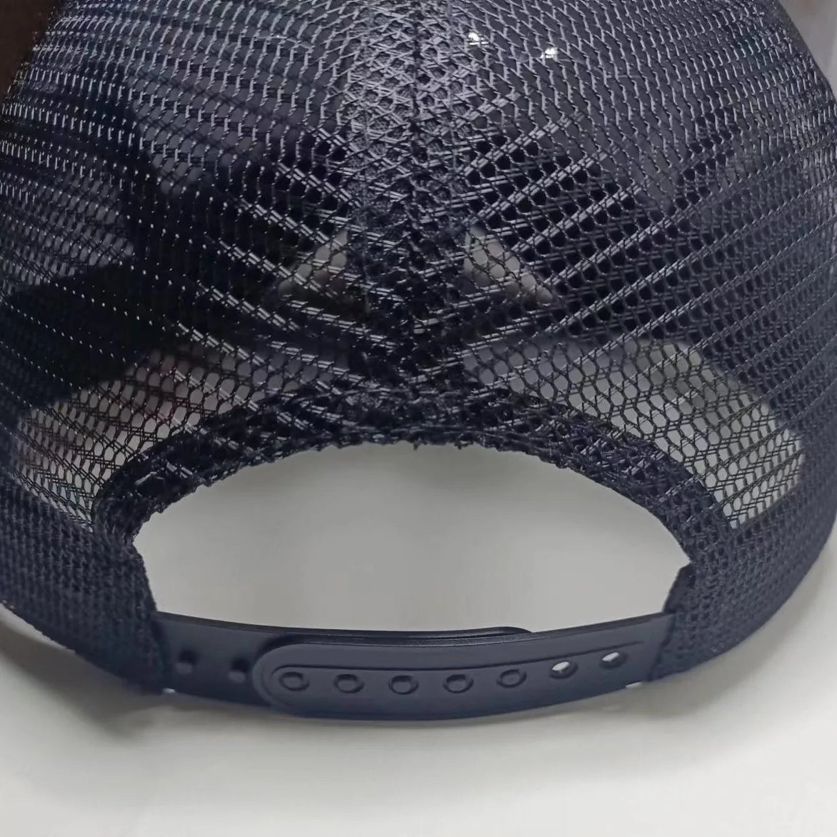 Mesh Baseball Cap with Embroidered Letter Front Design
