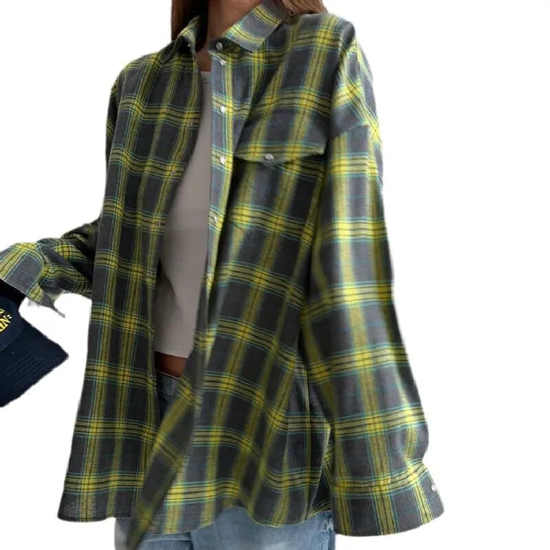 Women's Checked Long Sleeve Shirt