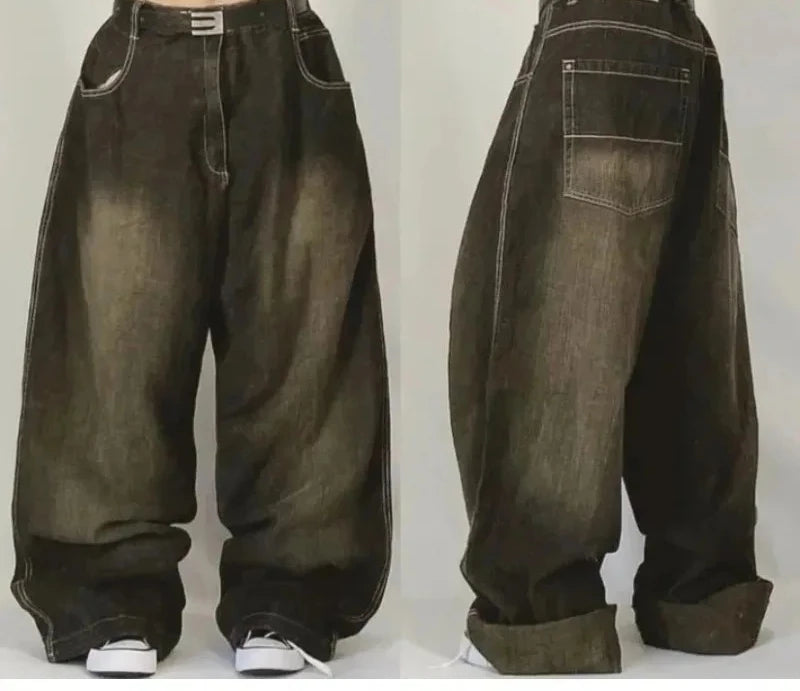 Women's Cargo Wide Leg Pocket Denim Jeans For Everyday Outfits