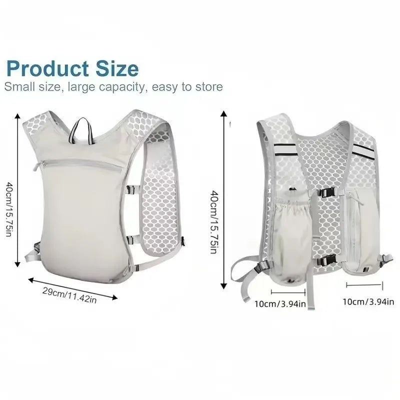Running Hydration Chest Storage Backpack For Workout Outfits