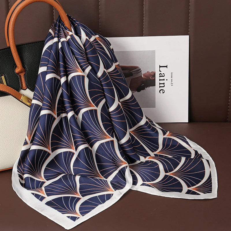Printed Square Scarf with Floral and Graphic Pattern Options