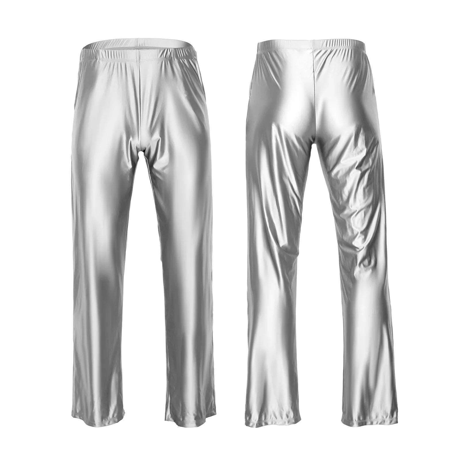 Men's Glossy Short Sleeve T-Shirt with Separate Bottom Options