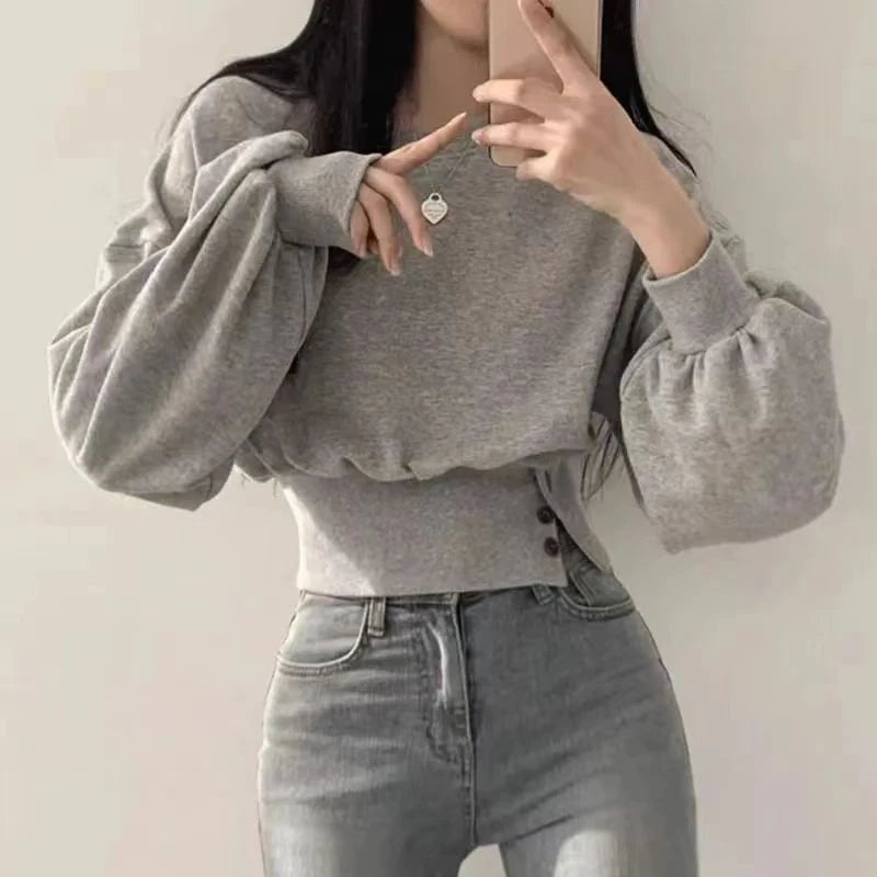 Long Sleeve Casual Pullover Sweatshirt with Original Style Options
