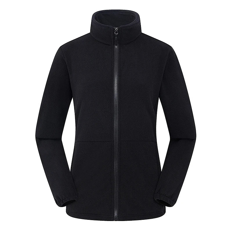 Long Sleeve Full Zip Fleece Outdoor Jacket with Pockets