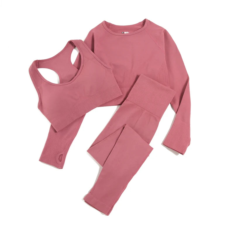 Women's Variable Sleeve Top And Bottoms Yoga Set