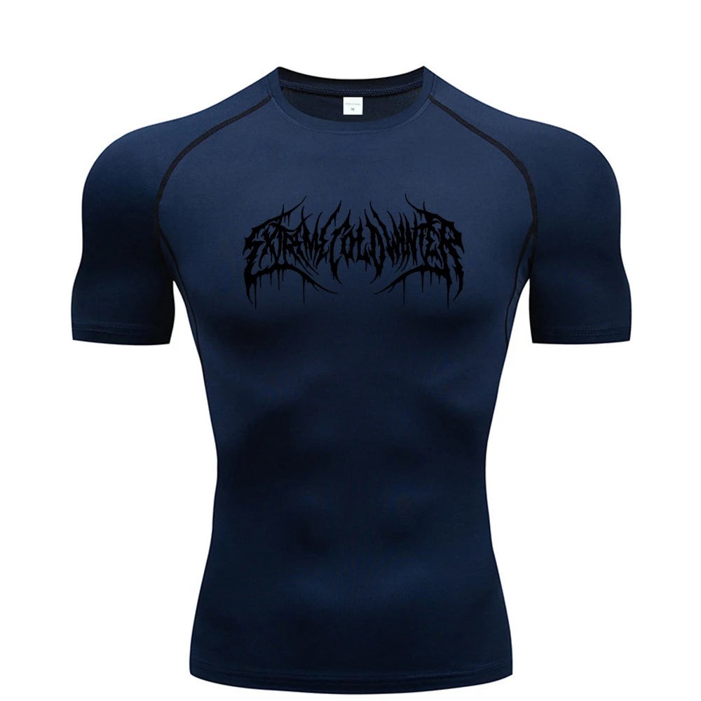 Fitted Crew Neck Short Sleeve Compression T Shirt