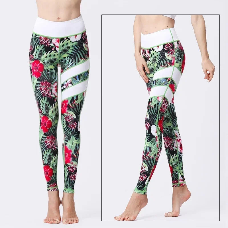 Women's Printed High-Waist Workout Leggings