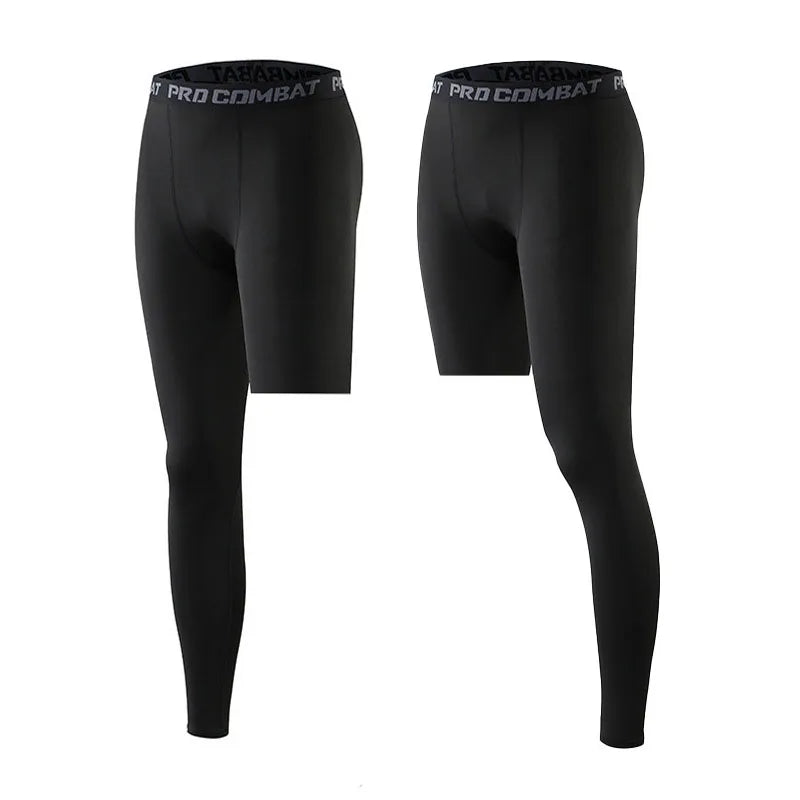 Men's Asymmetric One Leg Training Leggings for Gym and Running