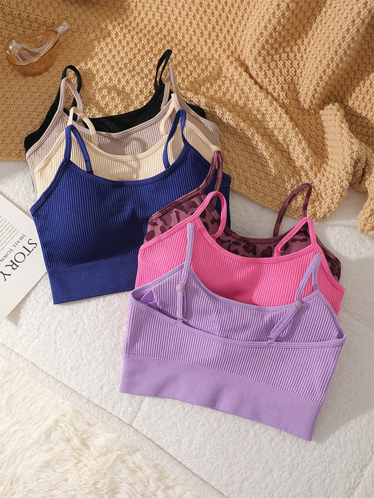 Women's Thin Strap Cropped Sports Sports Bra For Workout Outfits