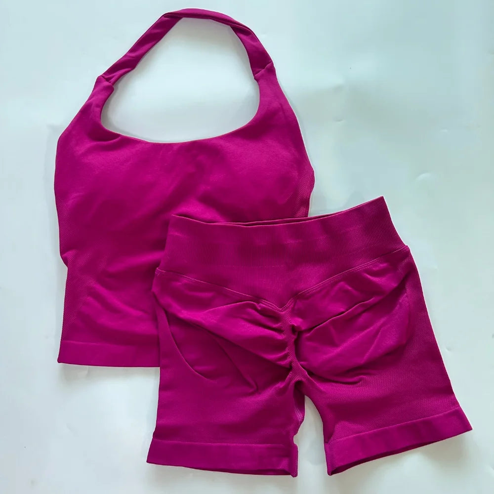 Women's Tank And Shorts Yoga Set For Workout Outfits