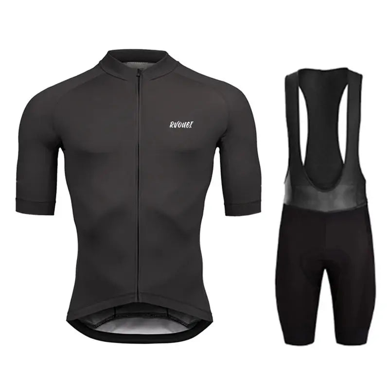 Men's Short Sleeve Cycling Jersey Set with Polyester and Spandex Bottoms