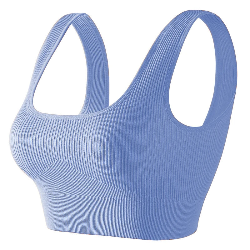Women's Ribbed Scoop Neck Sports Bra