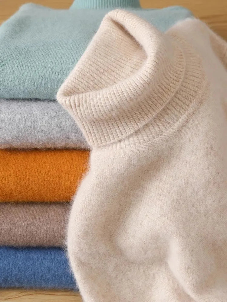 Men's Turtleneck Long Sleeve Knit Sweater