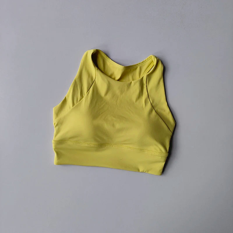Women's High Neck Racerback Sports Bra