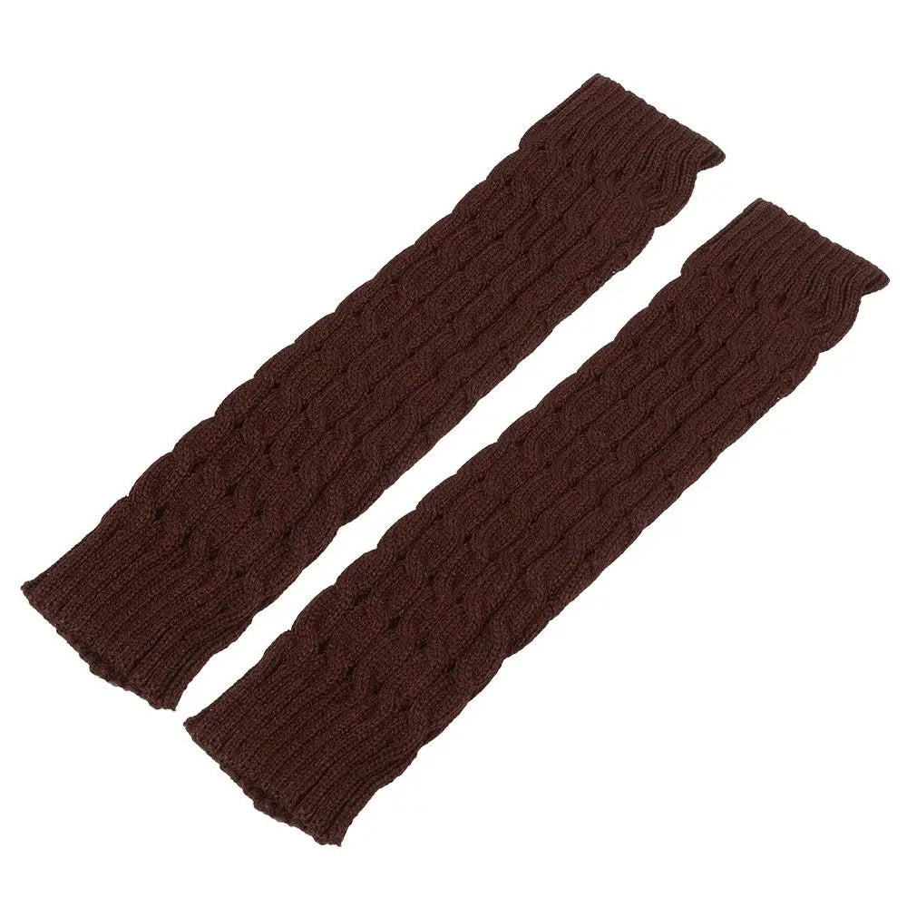 Cable Knit Calf Leg Warmers with Solid Color Choices
