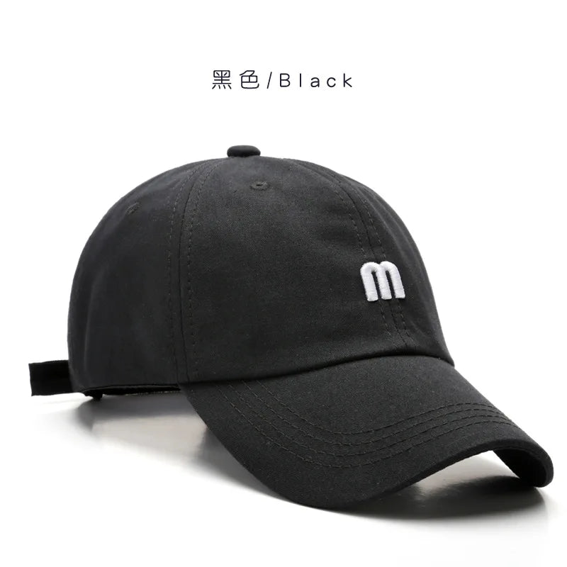 Letter Embroidered Baseball Cap with Curved Brim Shape