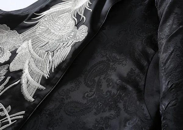 Vest For Women Chinese Style Disc Button Stand Collar Exquisite Craft Embroidery Animal Chiffon Silk Sleeveless Jackets