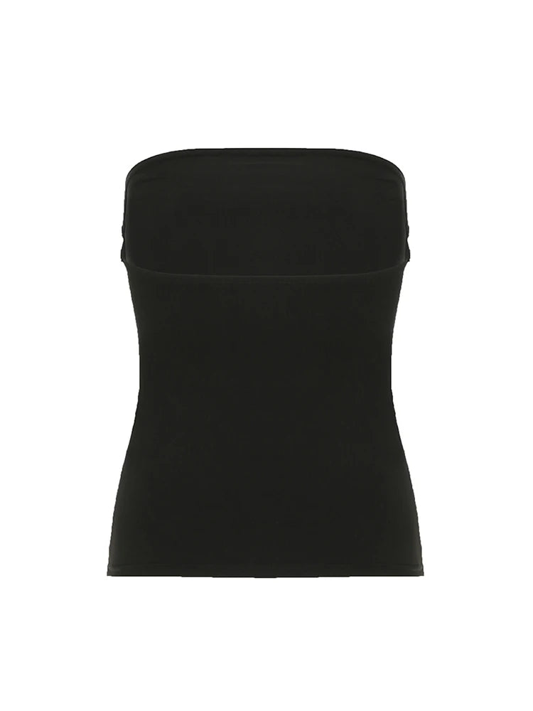 Women's Wing Graphic Polyester Blend Tube Top with Strapless Fitted Shape