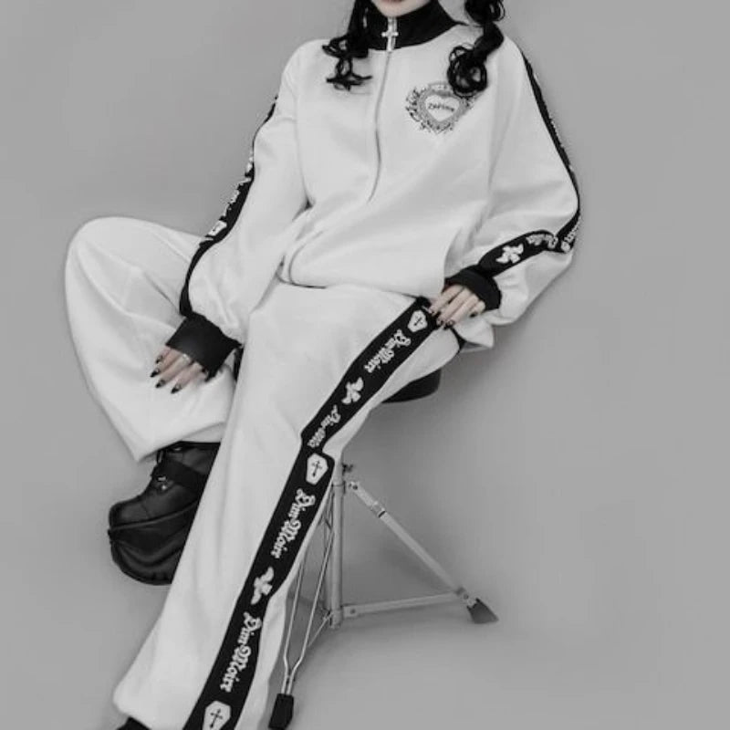 Graphic Long Sleeve Full Zip Casual Hoodie for Layering