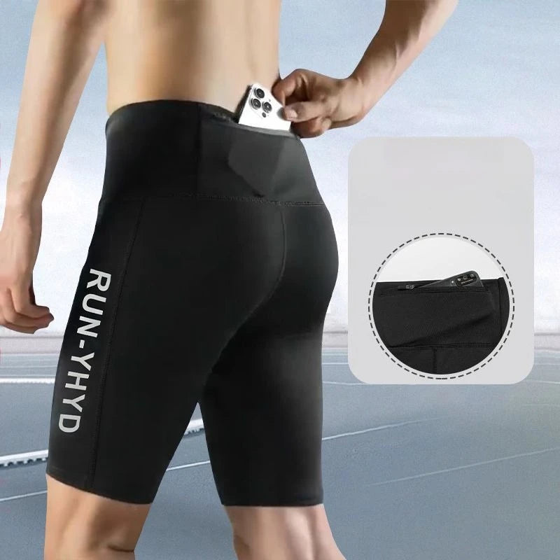 Men's Fitted Training Shorts for Gym and Running