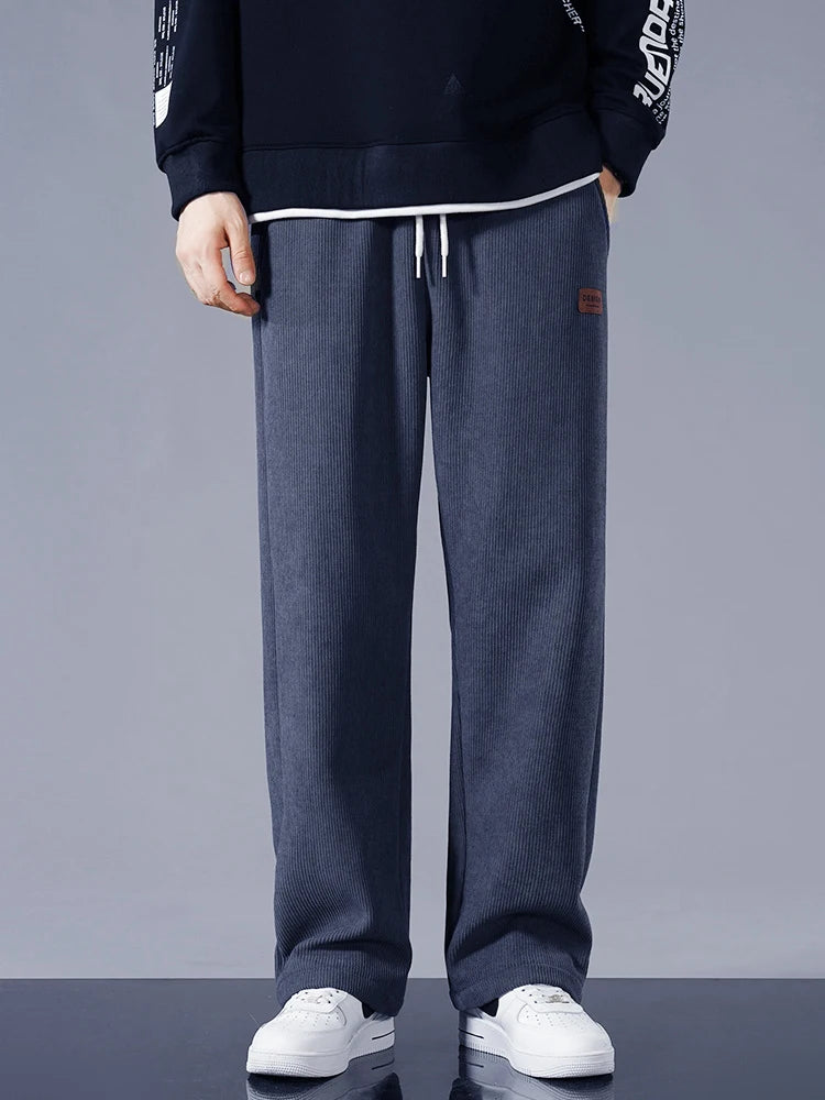 Men's Drawstring Waist Loose Fit Casual Pants For Everyday Wear