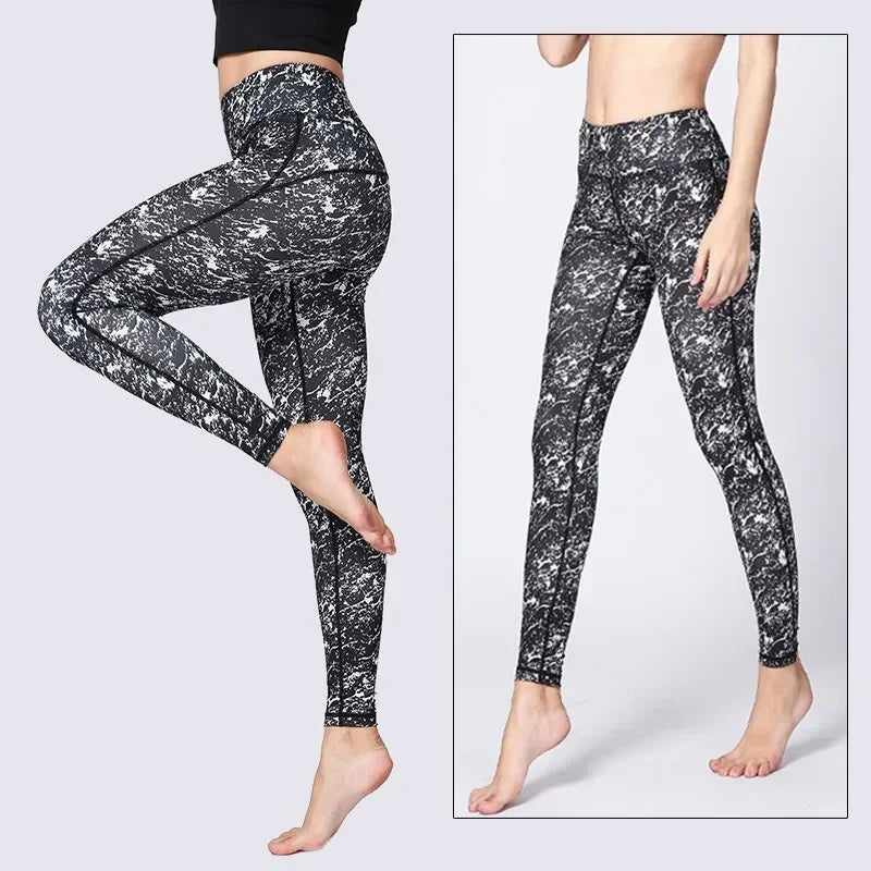 Women's Printed High-Waist Workout Leggings